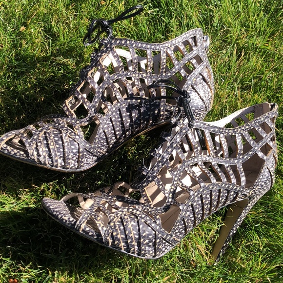 DV Dolce Vita Animal Print Strappy Sandaled Stiletto Heels. Super Stylish! Sz 6. - Picture 10 of 12